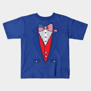 Uncle Sam Costume 4th of July Independence Day Kids T-Shirt